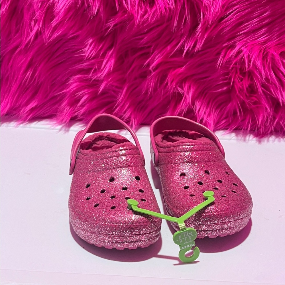 NWT Sparkly Pink Kids Clogs